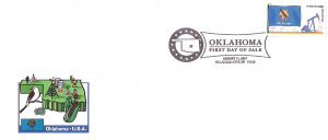 scan0004 First Day of Sale Cover - Oklahoma Flag Coil Stamp